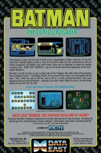 Boîte arrière du jeu Batman The Caped Crusader