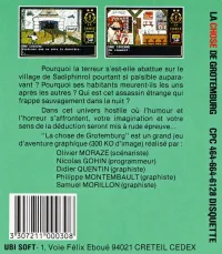 Boîte arrière du jeu Chose de Grotemburg, La