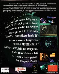 Boîte arrière du jeu Commander Blood