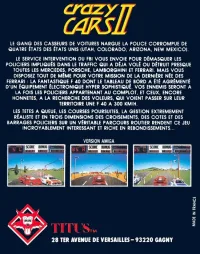Boîte arrière du jeu Crazy Cars II
