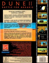 Boîte arrière du jeu Dune II : Battle for Arrakis