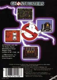 Boîte arrière du jeu Ghostbusters
