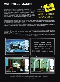 Boîte arrière du jeu Manoir de Mortevielle, Le