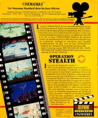 Boîte arrière du jeu Operation Stealth