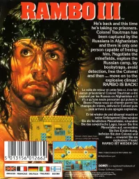 Boîte arrière du jeu Rambo III
