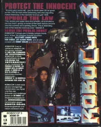 Boîte arrière du jeu Robocop 3