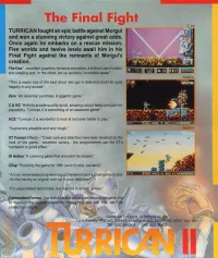 Boîte arrière du jeu Turrican II