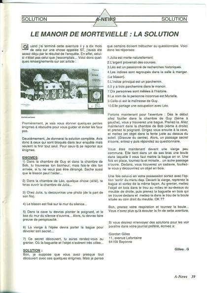 Manoir de Mortevielle, Le Solution