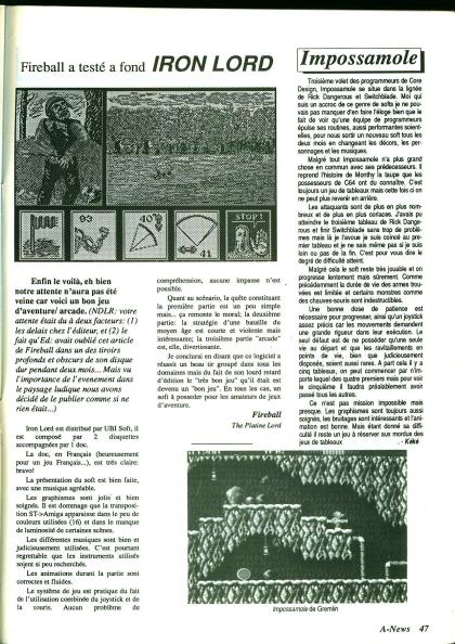 Iron Lord Test Amiga
