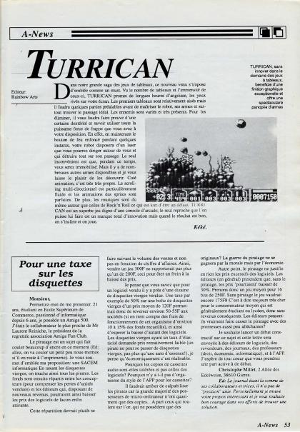 Turrican News Amiga