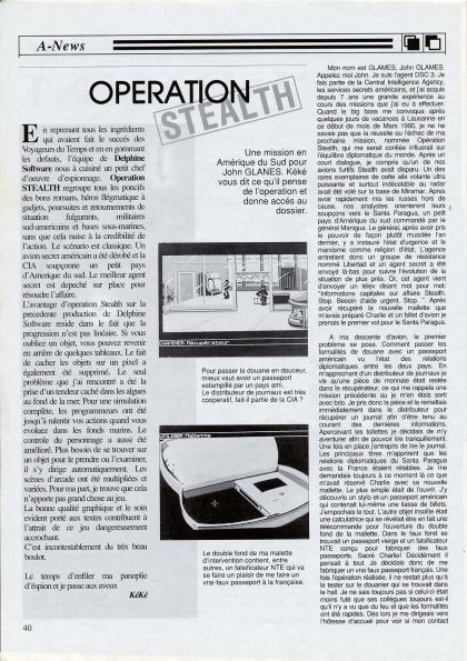 Operation Stealth Solution Amiga