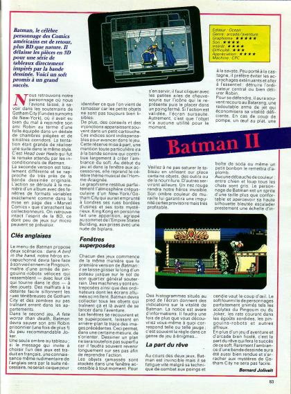 Batman The Caped Crusader Test Amstrad CPC