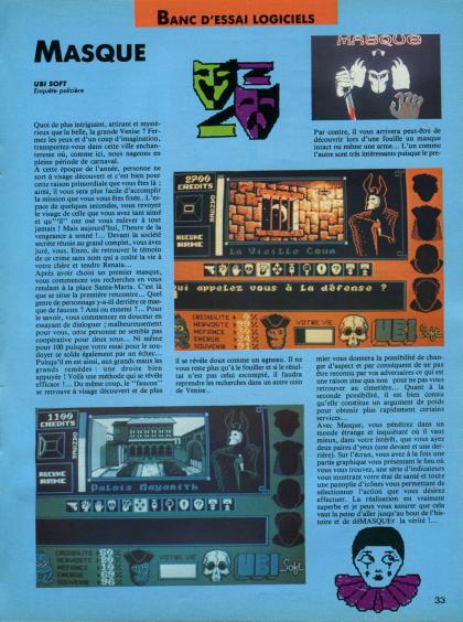 Masque + Test Amstrad CPC