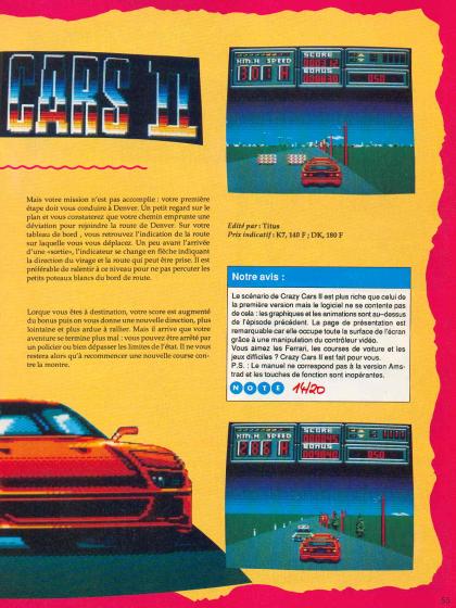 Crazy Cars II Test