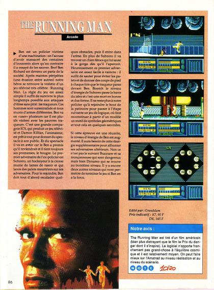 Running Man Test Amstrad CPC