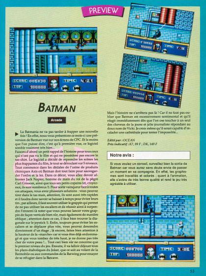 Batman The Movie Preview Amstrad CPC