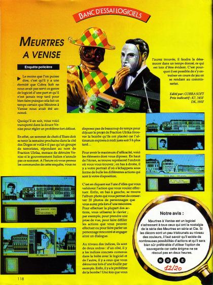 Meurtres en Série Test Amstrad CPC
