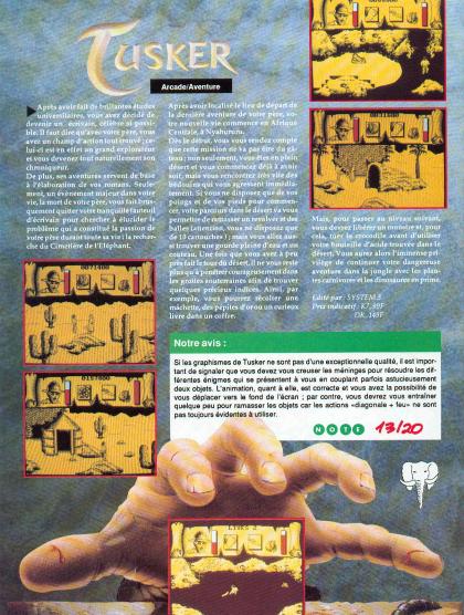 Tusker Test Amstrad CPC