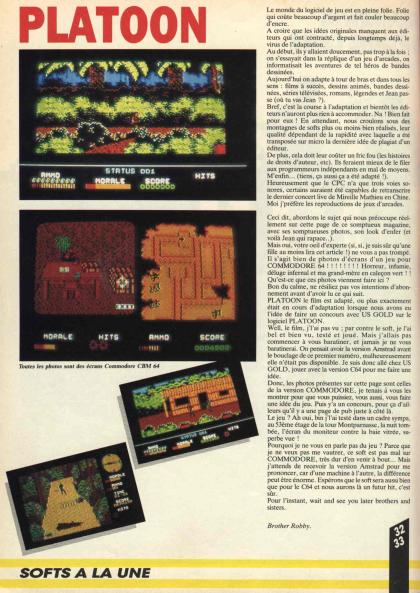 Platoon Test Amstrad CPC