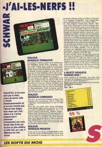 Predator Test Amstrad CPC