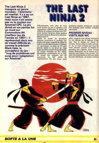 Last Ninja 2, The Test Amstrad CPC