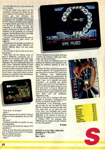 R-Type Test Amstrad CPC