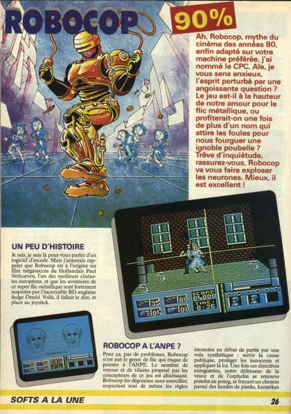 Robocop Test Amstrad CPC