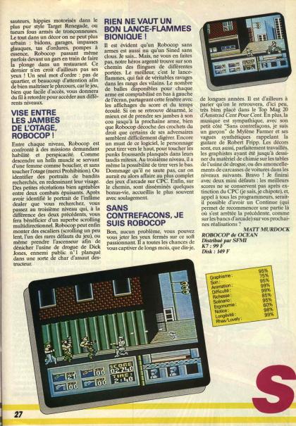 Robocop Test Amstrad CPC