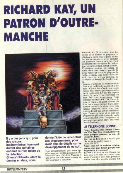 Ghouls'n Ghosts Interview Amstrad CPC
