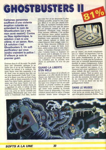 Ghostbusters II Test Amstrad CPC