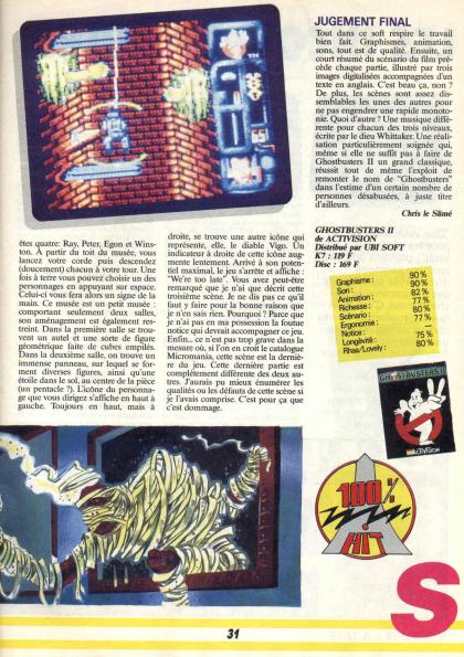 Ghostbusters II Test Amstrad CPC