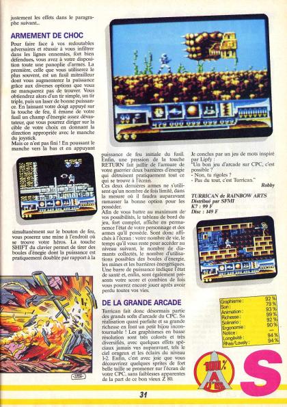 Turrican Test Amstrad CPC