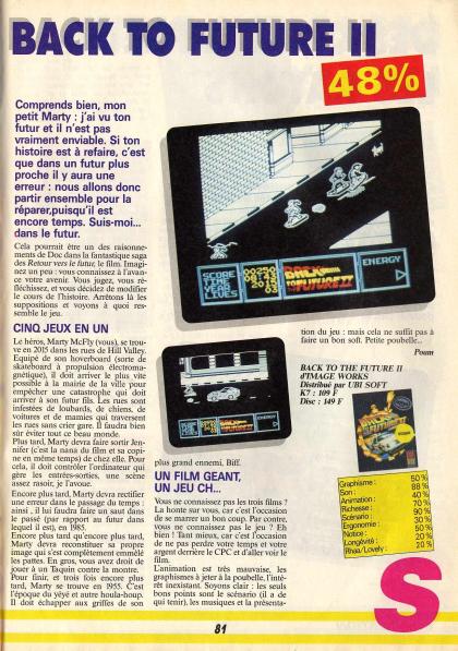 Back To The Future Part II Test Amstrad CPC