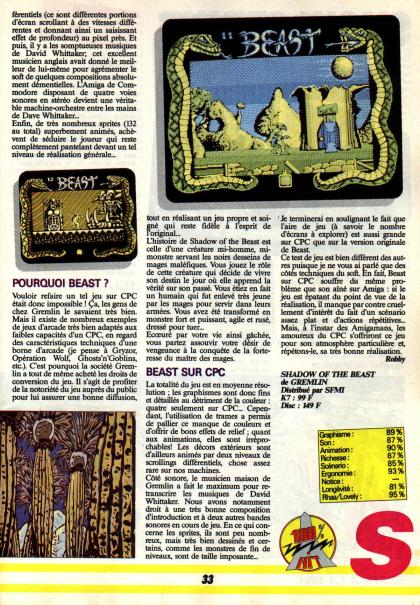 Shadow Of The Beast Test Amstrad CPC