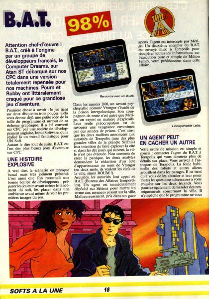 B.A.T. Test Amstrad CPC