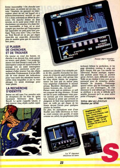 Total Recall Test Amstrad CPC