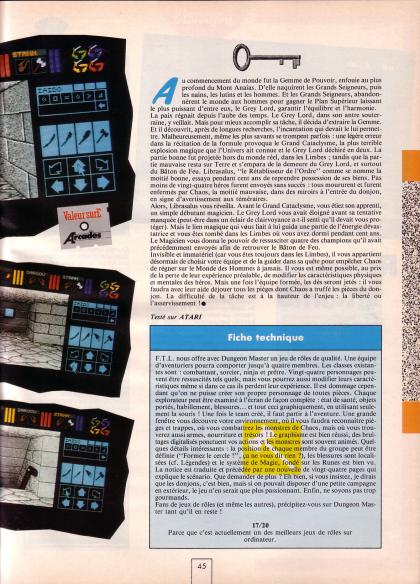 Dungeon Master Test Atari ST