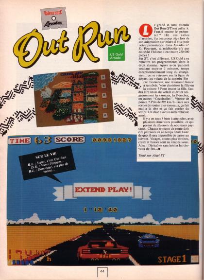 Out Run Test Atari ST