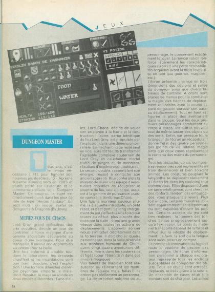 Dungeon Master Test Atari ST