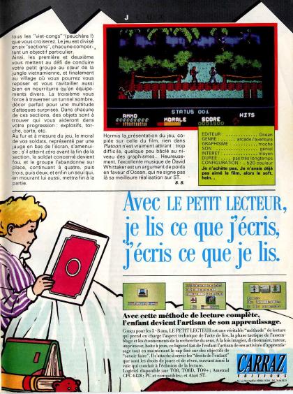 Platoon Test Atari ST