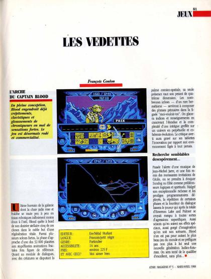 Captain Blood Test Atari ST