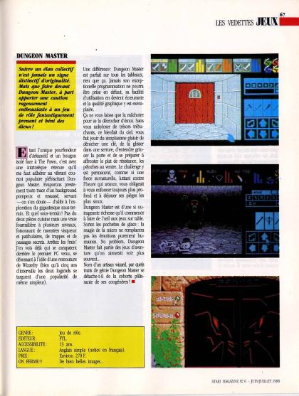 Dungeon Master Test Atari ST