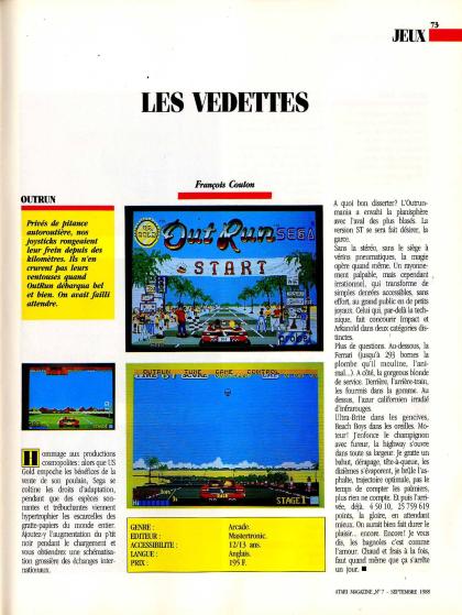 Out Run Test Atari ST