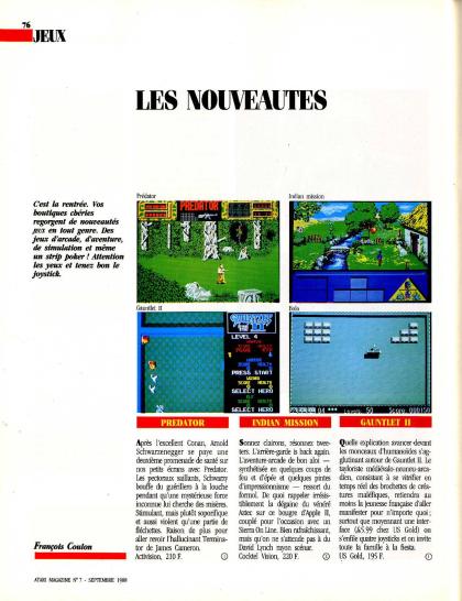 Predator Test Atari ST