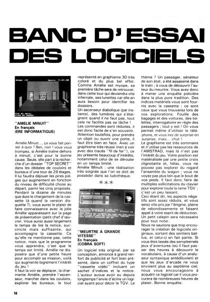 Meurtre à Grande Vitesse Test Amstrad CPC