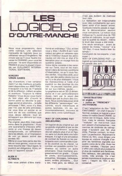 Ghostbusters Test Amstrad CPC