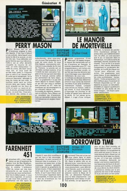 Manoir de Mortevielle, Le Test Atari ST