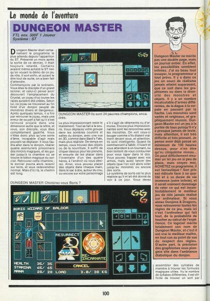 Dungeon Master Test Atari ST