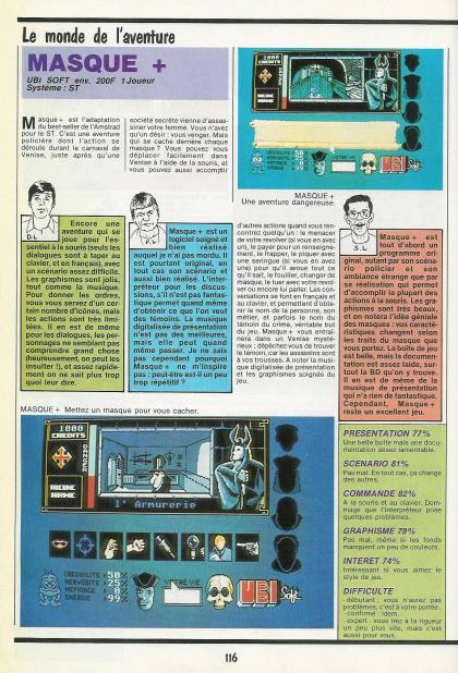 Masque + Test Atari ST