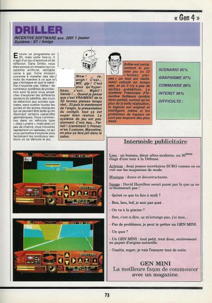 Driller Test Atari ST
